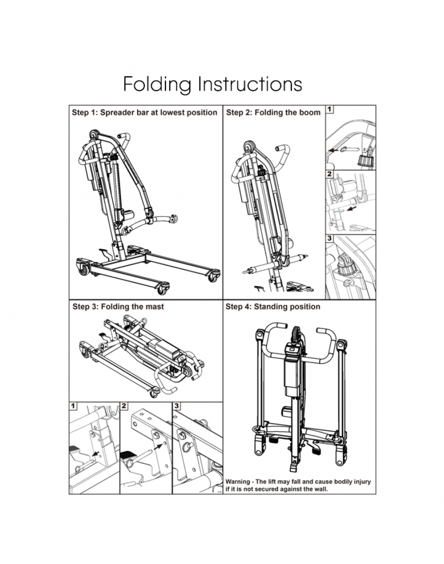 PL400EF Folding Full Body Patient Hoist